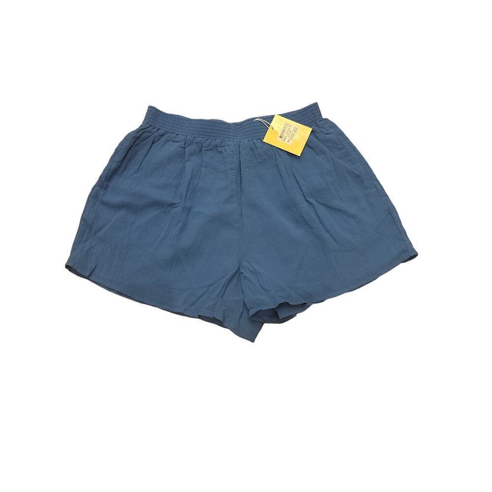 Anthropologie Charlie Holiday Blue Elastic Waist Pull On Shorts Women’s 6 M NWT